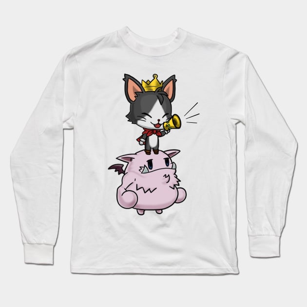 Chibi Cait Sith Final Fantasy 7 Light colors Long Sleeve T-Shirt by Gamers Utopia